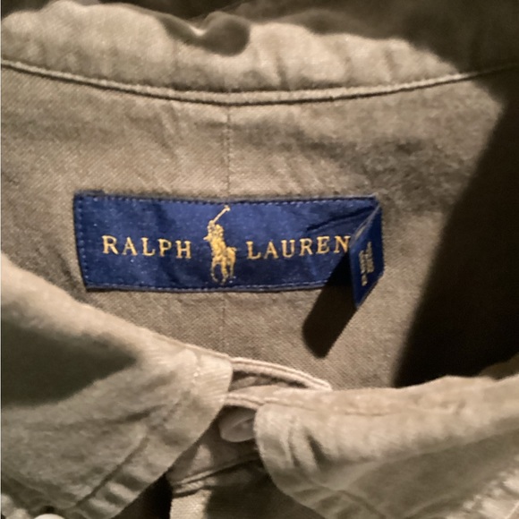 Ralph Lauren Olive Long Sleeve Shirt - Picture 3 of 5